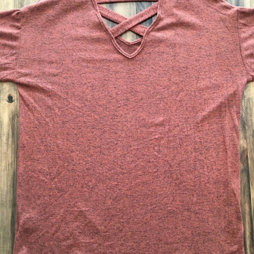 Vine & Love Burnt Orange V-Neck Sweatshirt - Picture 2 of 3